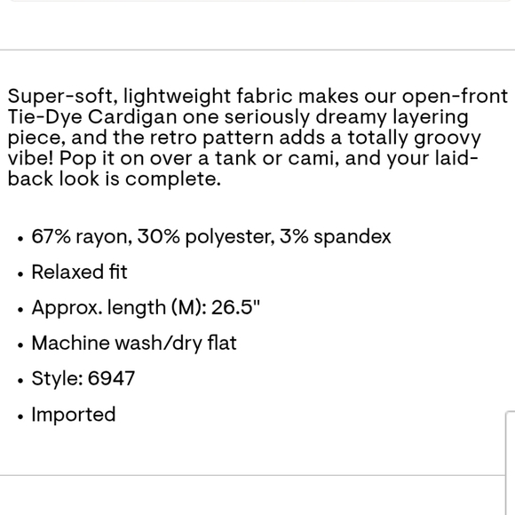 Aeropostale Live Love Dream Tie Dye Cardigan Size XS - Picture 9 of 9